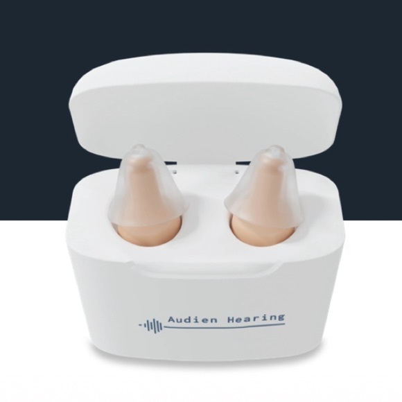 NEW - AUDIEN ATOM PRO OTC Hearing Aids + Portable Charging Case (sealed) - Picture 2 of 4